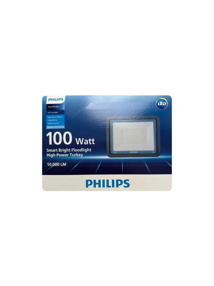 Philips 100W Led Projektör 10000LMN 6500k Beyaz Işık G2 Led198 CW PSU 100W Swb TR Outdoor BVP150