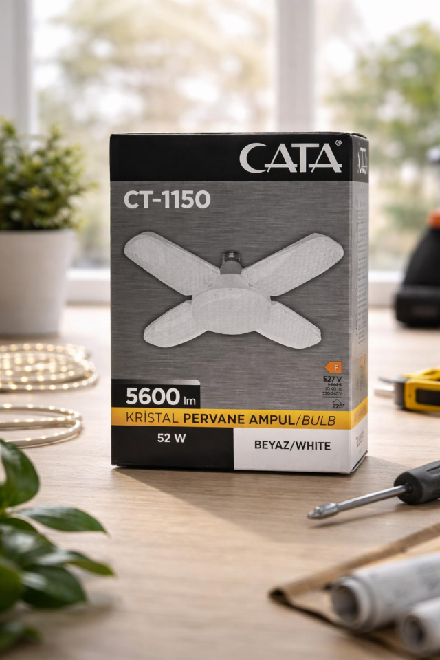 Cata Kristal Pervane Ampul Güçlendirilmiş ışık Pervane bulb 6500K beyaz ışık CT-1150