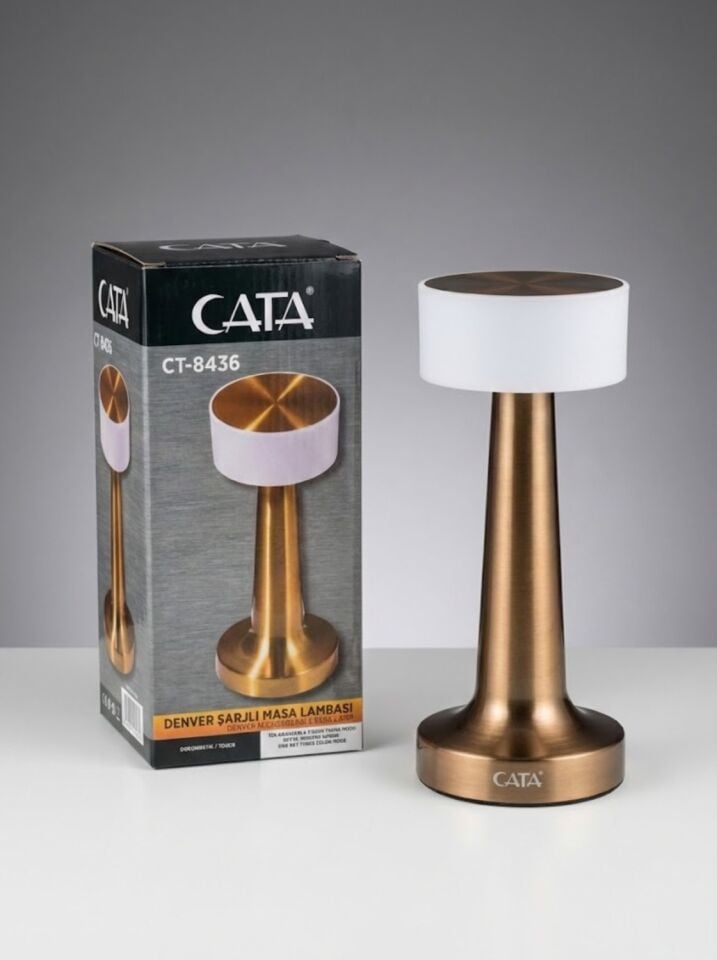 Cata Ct-8436 Denver Masa Lambası (AMBER-BEYAZ-GÜNIŞIĞI) Dokunmatik 3 Farklı Renk