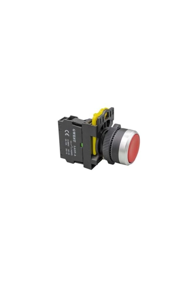 Gwest Q22mm Yaylı Stop Buton Kırmızı  A5-01 6002