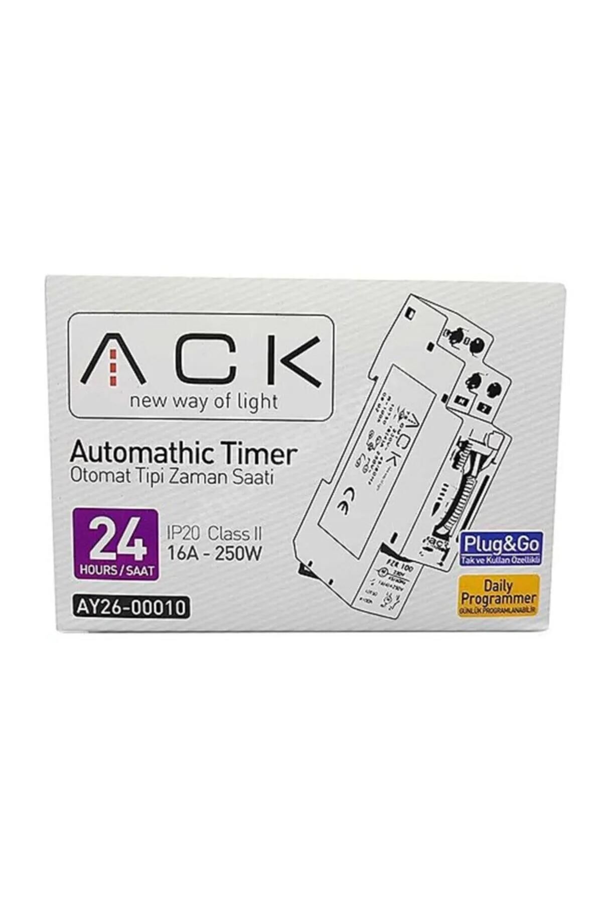 Ack Otomat Tipi Zaman Saati IP20 16a-250W AY26-00010