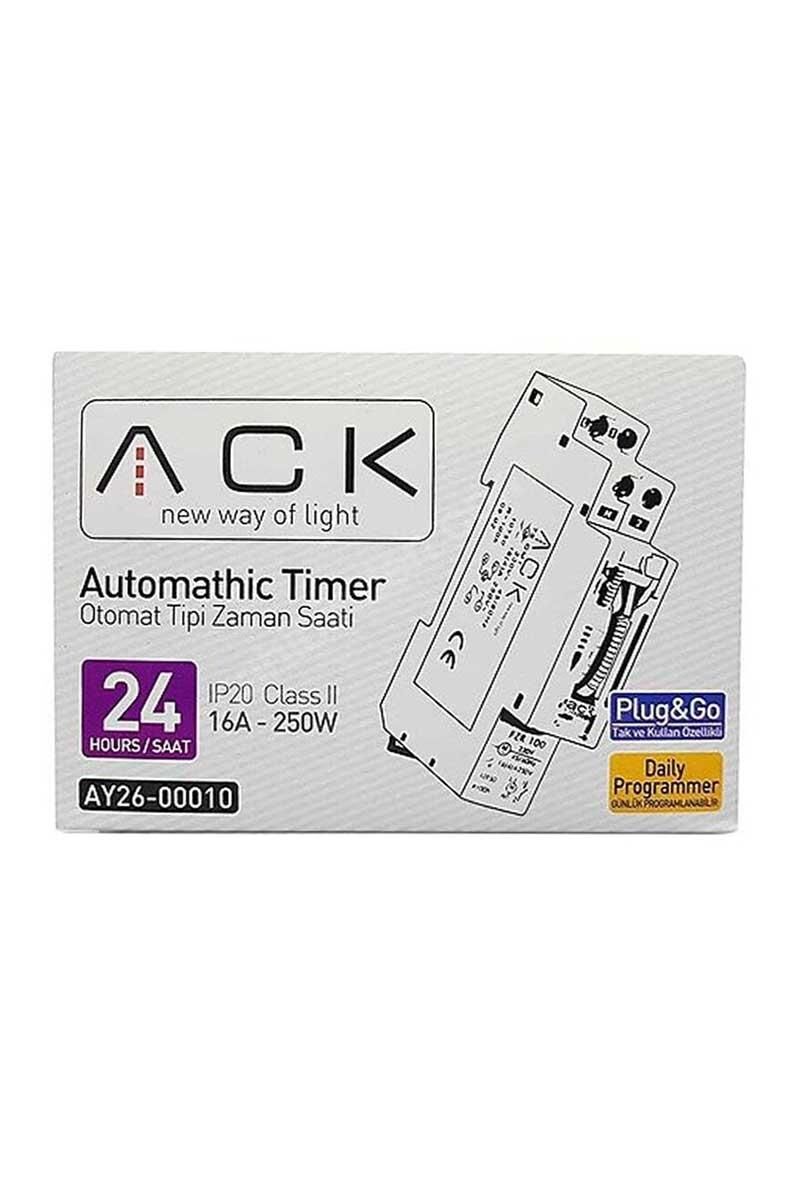 Ack Otomat Tipi Zaman Saati IP20 16a-250W AY26-00010