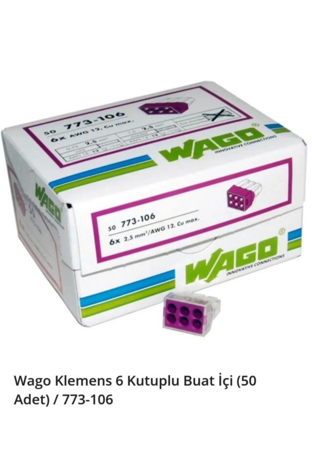 Wago Buat Klemensi 6x2,5MM (50 ad) WAG773106