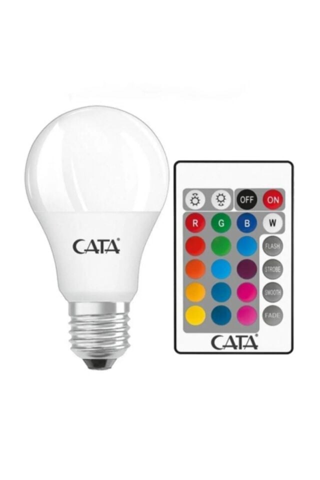 Cata RGB Kumandalı Led Ampul 12w CT4058 Ana Renk 6500k Beyaz