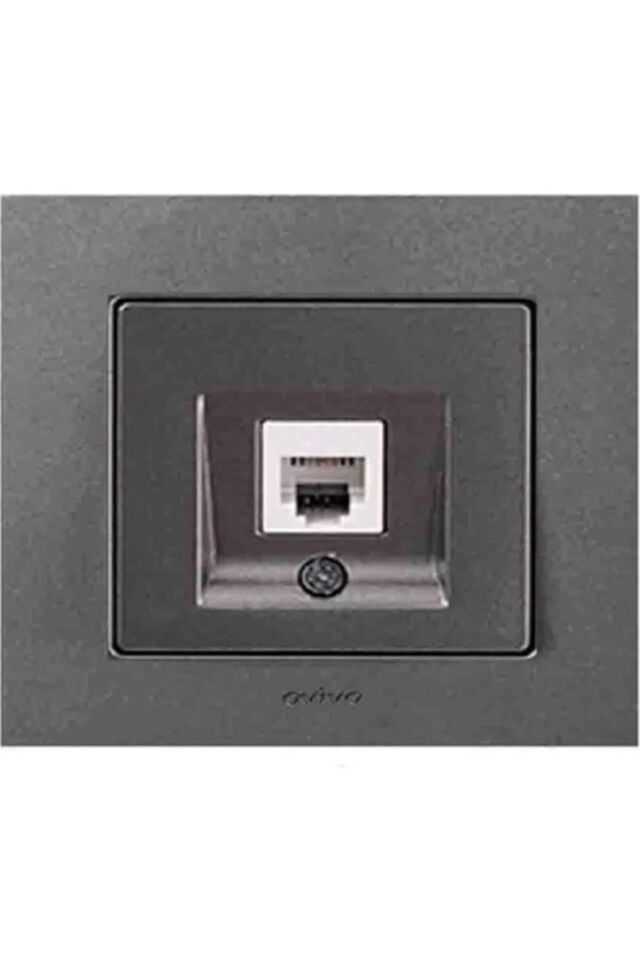 Ovivo - Grano Nümeris Telefon Prizi Mekanizma+Çerçeve (Füme) 600-000312-221