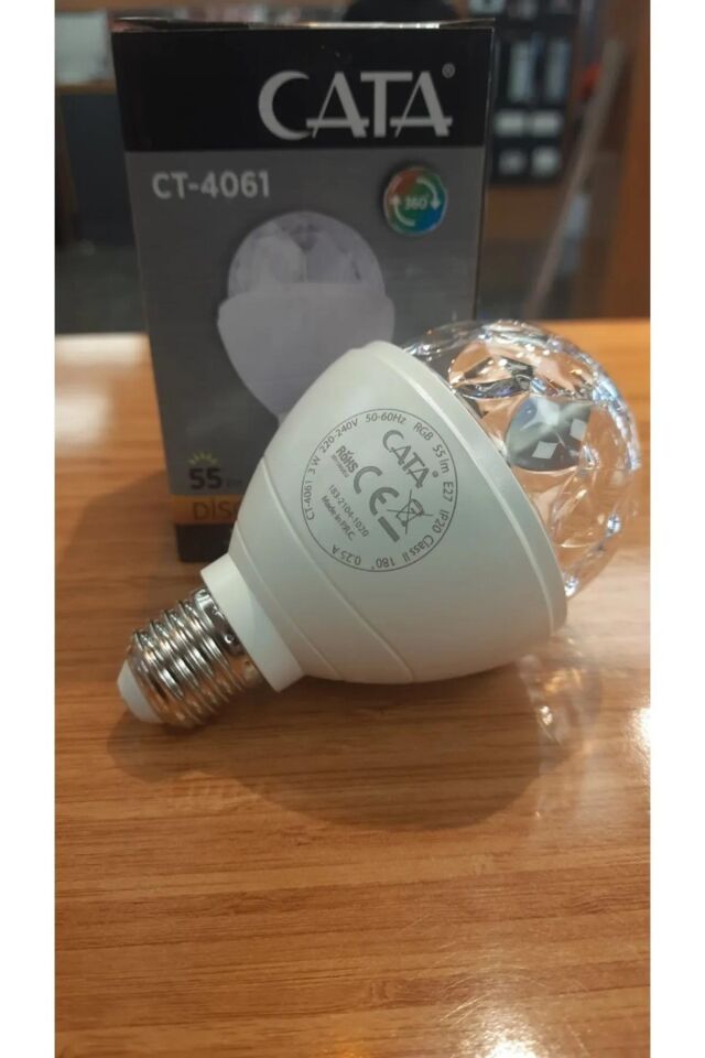 Cata Disko Led Ampul Çok Renkli Dönen Ampul RGB CT-4061
