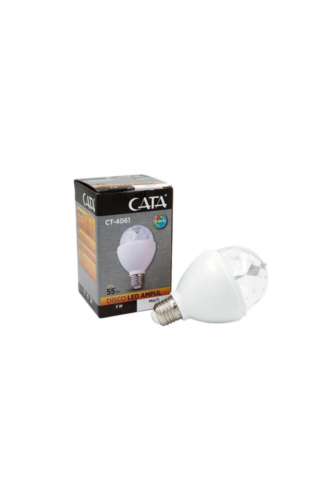Cata Disko Led Ampul Çok Renkli Dönen Ampul RGB CT-4061