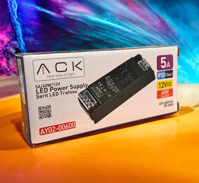 AY02-0060 Ack Slim Led Trafosu 5A 60w 7001-011