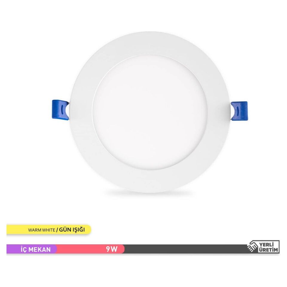 Ack - 9w Slim Led Spot Armatür 3000k Sarı Işık  AP01-00900