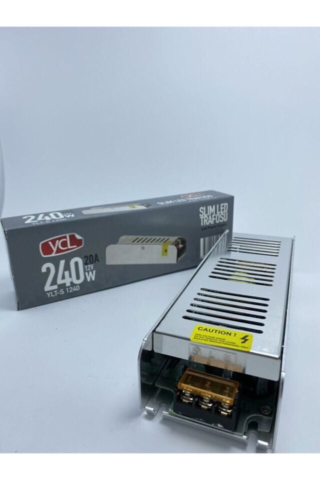 YCL 240W Slim  Kasa İç Mekan   Led Trafosu  20A 12V YLT-S 1240