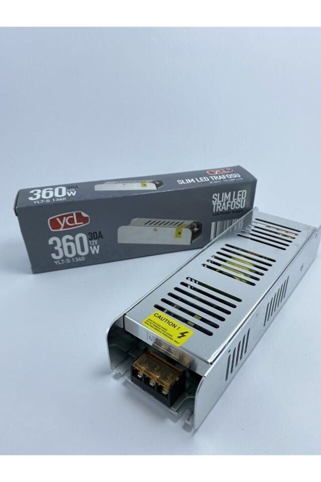 YCL 360W Slim  Kasa İç Mekan   Led Trafosu  30A 12V YLT-S 1360