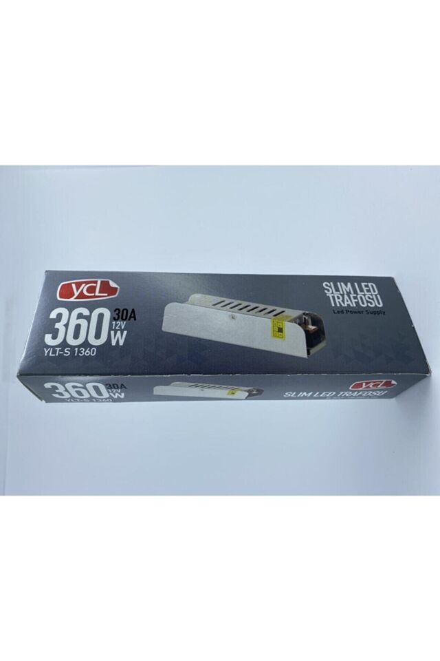 YCL 360W Slim  Kasa İç Mekan   Led Trafosu  30A 12V YLT-S 1360