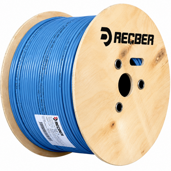 REÇBER DATA KABLOSU CAT6 U/UTP HF 4X2X23 AWG MAVİ 500MT MAKARA 506077MAK