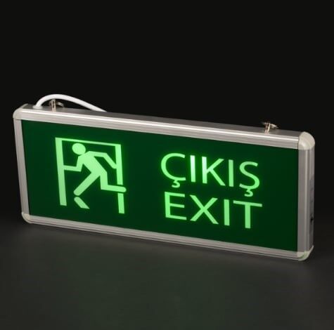 NOAS 3W EXİT ACİL ÇIKIŞ YÖNLENDİRME LEVHASI ÇİFT YÖNLÜ YLX-3003