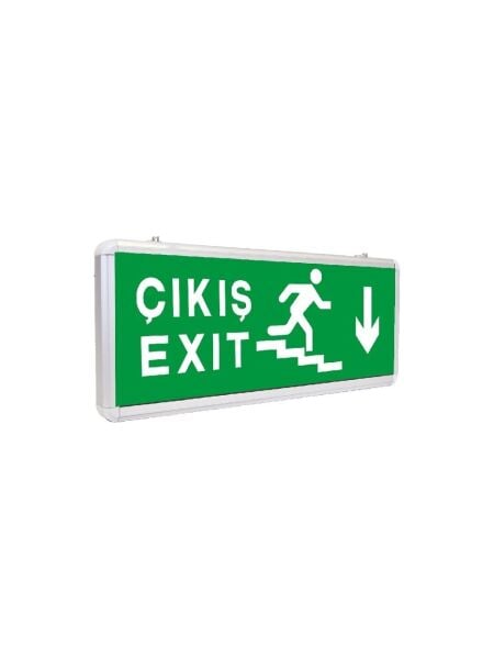 YCL EXİT ÇIKIŞ ACİL YÖNLENDİRME ARMATÜRÜ ÇİFT YÖN FOSFORLU YAC310